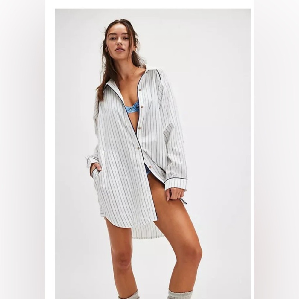 Free People Day To Day Sleep Shirt NWT Size Large